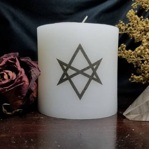 Unicursal Hexagram Candle - Thelema Ordo Templi Orientis, Aleister Crowley, Thelemic Candle