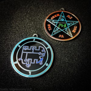 Seal of Stolas  // Ars Goetia Demon Sigil Necklace // Lesser Key of Solomon Goetic Ritual Medallion