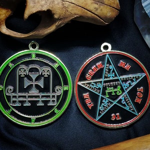 Seal of Barbatos Pendant, Lesser Key of Solomon Ars Goetia Demon Sigil Ritual Medallion, Occult Magick Goetic Necklace