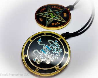 Asmoday Sigil Medallion: Goetic Demon Talisman, Lesser Key of Solomon
