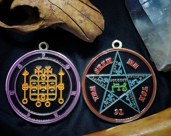 Seal of Forneus // Ars Goetia Demon Sigil // Lesser Key of Solomon Goetic Ritual Medallion //  Occult Necklace Lamen