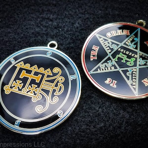 Seal of Orobas Sigil Pendant // Ars Goetia Demon Sigil Necklace// Lesser Key of Solomon Goetic Ritual Medallion / Evocation Summoning