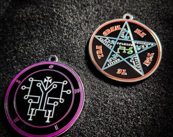 Orias Sigil Necklace // Ars Goetia Goetic Seal for summoning demons in the Occult Grimoire,  Lesser Key of Solomon