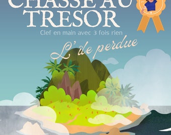 The best TREASURE HUNT in French to print - birthday / afternoon child - GAME Manual activity - pdf - pirate - 6 to 10 years old