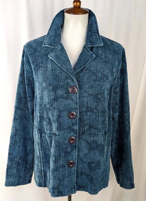 Vtg Focus Casual Lifestyle Blazer Jacket Womens L 