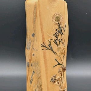 Vintage Aspen Wood Vase with Glass Insert Handmade Signed Colorado USA