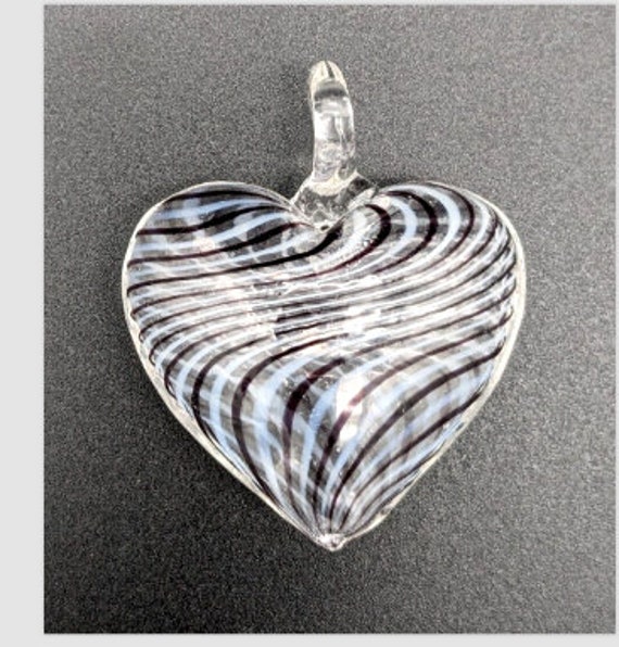 Vintage Murano ? Handblown Glass Heart Pendant