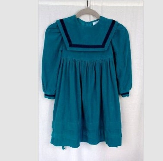 Vintage The Children's Hour Girls Sz 6X Dress Blu… - image 1