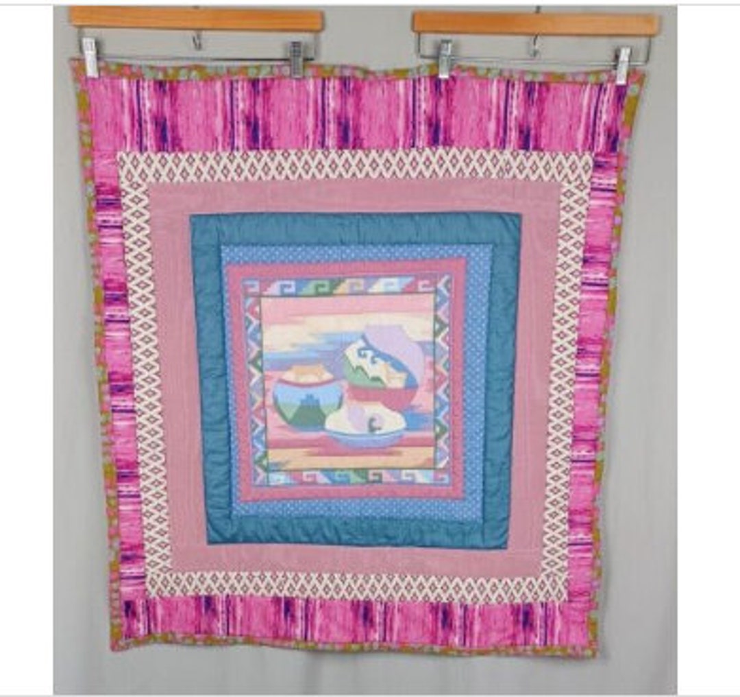 Vintage Handmade Quilt Wall Hanging Southwestern Desert Etsy