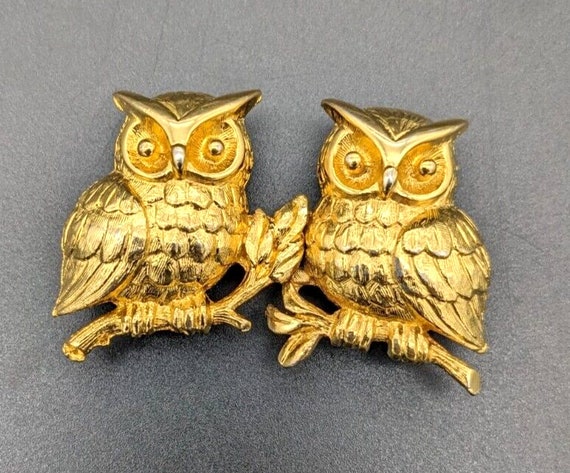 Vintage Dotty Smith Owls Belt Buckle - image 1