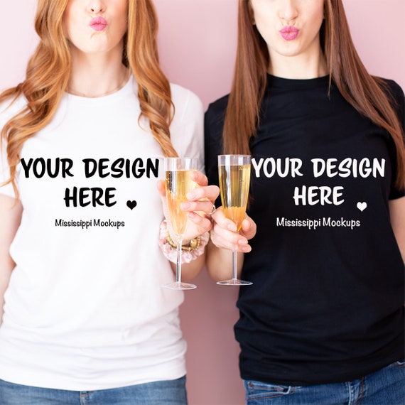White Black Bella Canvas 3001c Tee Lifestyle Mock Up Bella Etsy