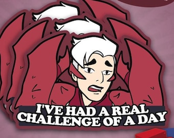 She-Ra Inspired Scorpia Vinyl Sticker Set (3-Pack of "A Challenging Day" Motivational Stickers) (+BONUS Mystery Sticker!)