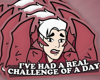 She-Ra Inspired (&quot;Scorpia&#39;s Challenging Day&quot; Motivational Premium Vinyl Stickers)