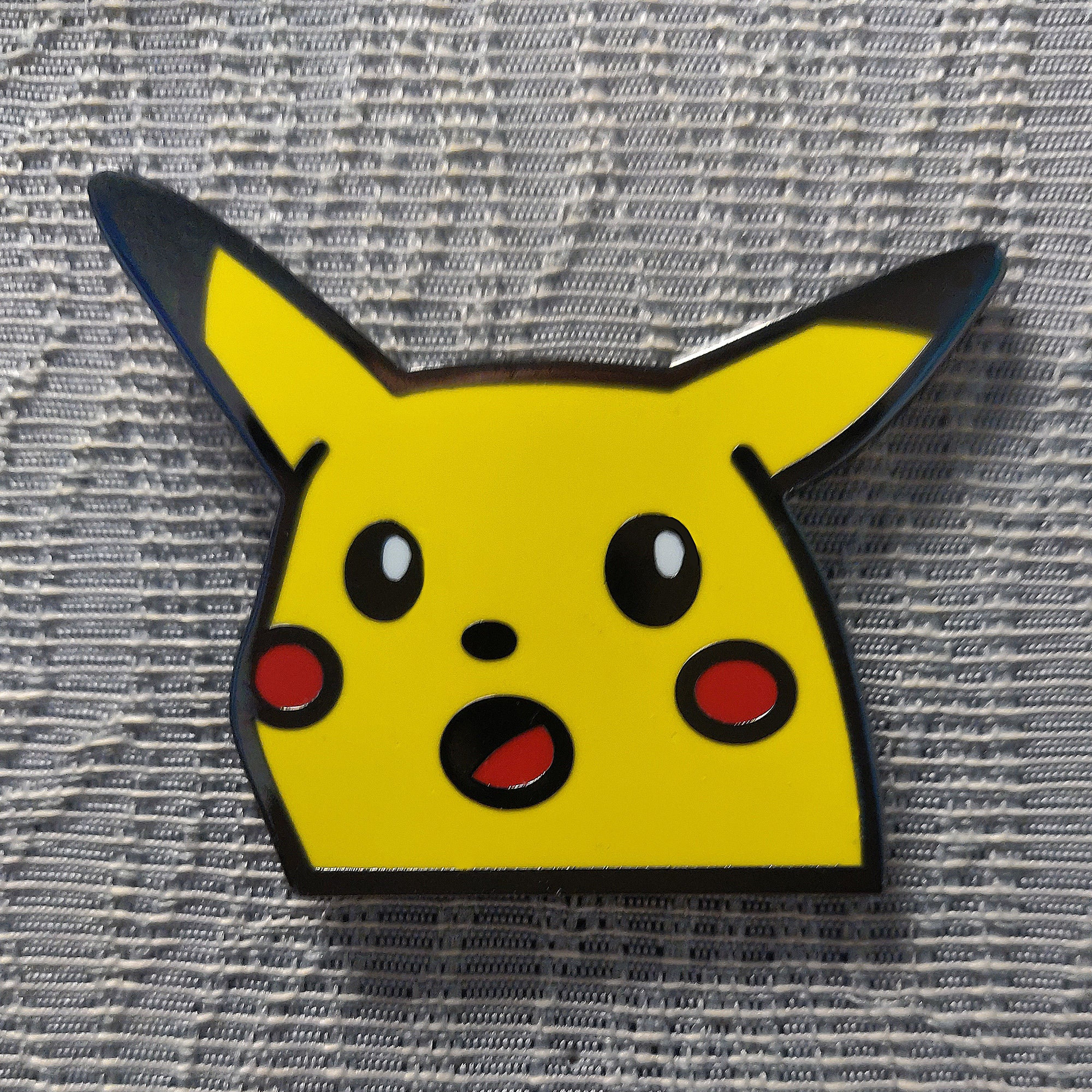 Pokemon Meme Inspired shocked Pikachu Hard Enamel 