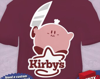 Chef Kirby & Arby's Inspired "Kirby's Restaurant" (Knife Kirby Meme) - Unisex Gildan T-Shirt