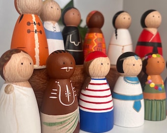 Guys and Girls of the Globe Multicultural Peg Dolls - Learning