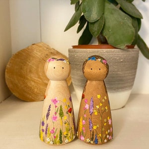 Wildflower Doll 9cm tall natural eco friendly gifts for her mothers day birthday fairy