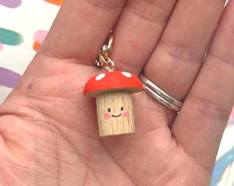 By the Shed Mushroom Keyring - White Brown - Toadstool, Forest Food ...