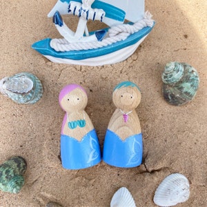 Mermaid & Merman Peg Dolls