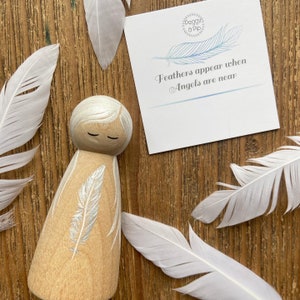 Bambola Angel Peg e biglietto - regalo per il lutto