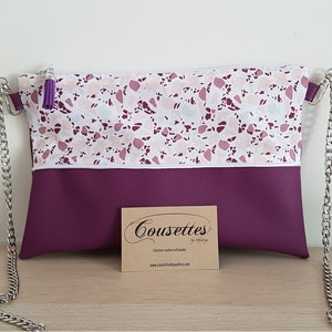 Pochette en simili cuir et coton