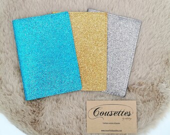 Passport protector imitation leather sequins