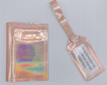Passport case and imitation leather luggage tag holder