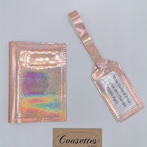 Passport case and imitation leather luggage tag holder