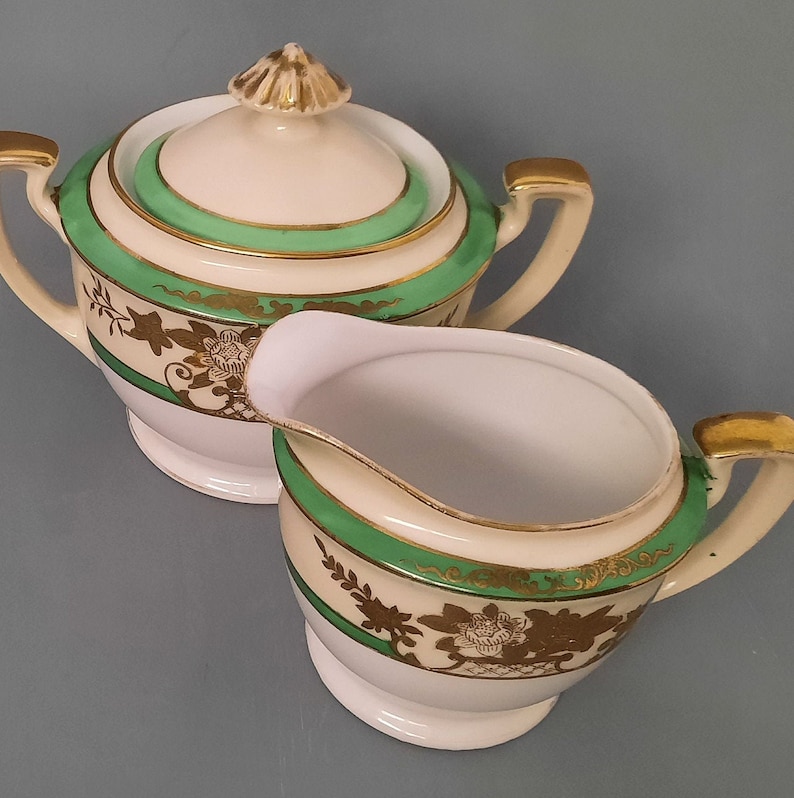 Vintage Noritake Hand Painted Made in Japan Creamer Sugar Etsy