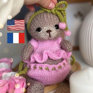 Teddy Bear Clothes Knitting Pattern – Spring Outfit | Toy Wardrobe PDF | 18–20 cm Bear | 2 Needles | OlaKnittedBears