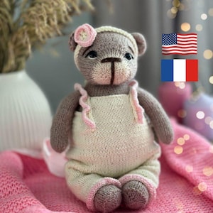 Modello di maglia per orsi (altezza 11 pollici) / versione a 2 aghi - Modello di maglia per giocattoli / Ola Oslopova - OlaKnittedBears