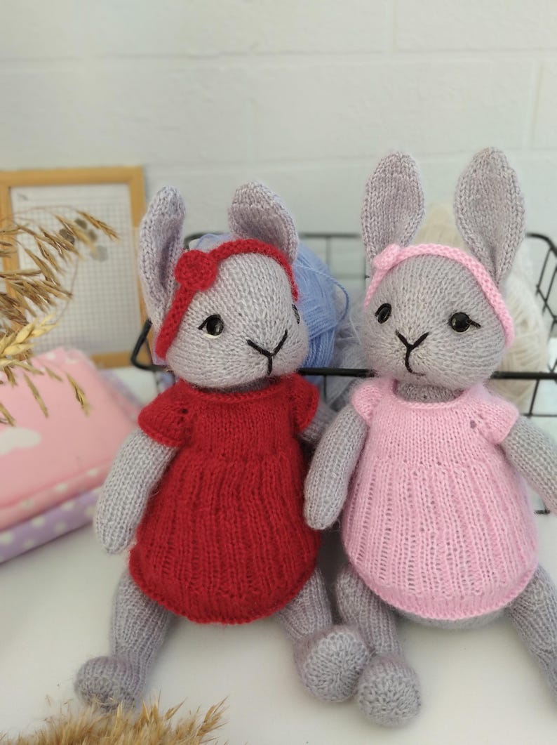 Bunny Knitting Pattern PDF | Beginner Bunny Pattern | Knitted Bunny Toy ...