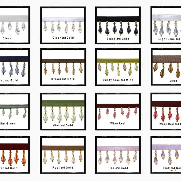 Beaded Fringe Trim Etsy