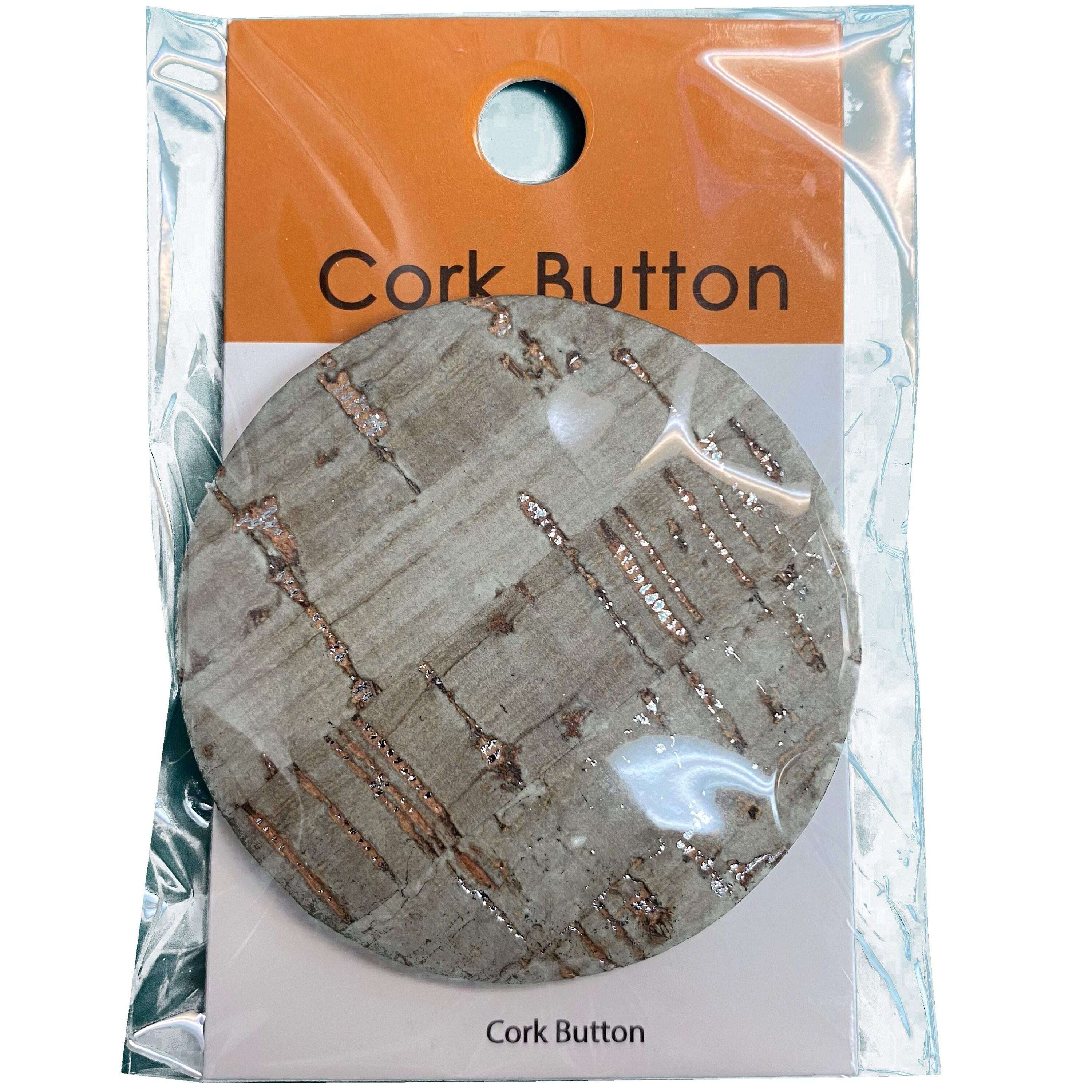Cork Button 2 Inches Diameter Green Color. Create Apparel Etsy