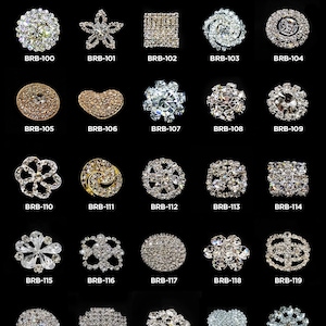 Belagio Enterprises Rhinestone Buttons | Sold in a packet of 6 pieces | BRB-100-108 (1/5)