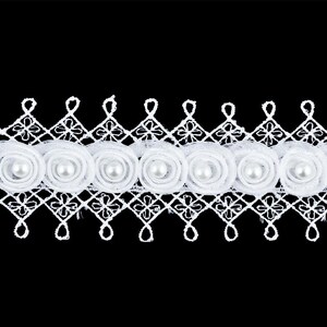 Belagio Enterprises White 2-inch Swirl Venice Lace Trim (15 Yard Roll) | BPV-301 - sold by the yard