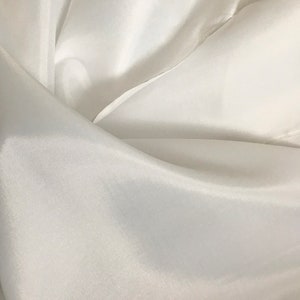 Mid-heavy weight white dress lining fabric 115cm 45", available per metre