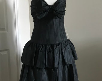 1980s puffball dress