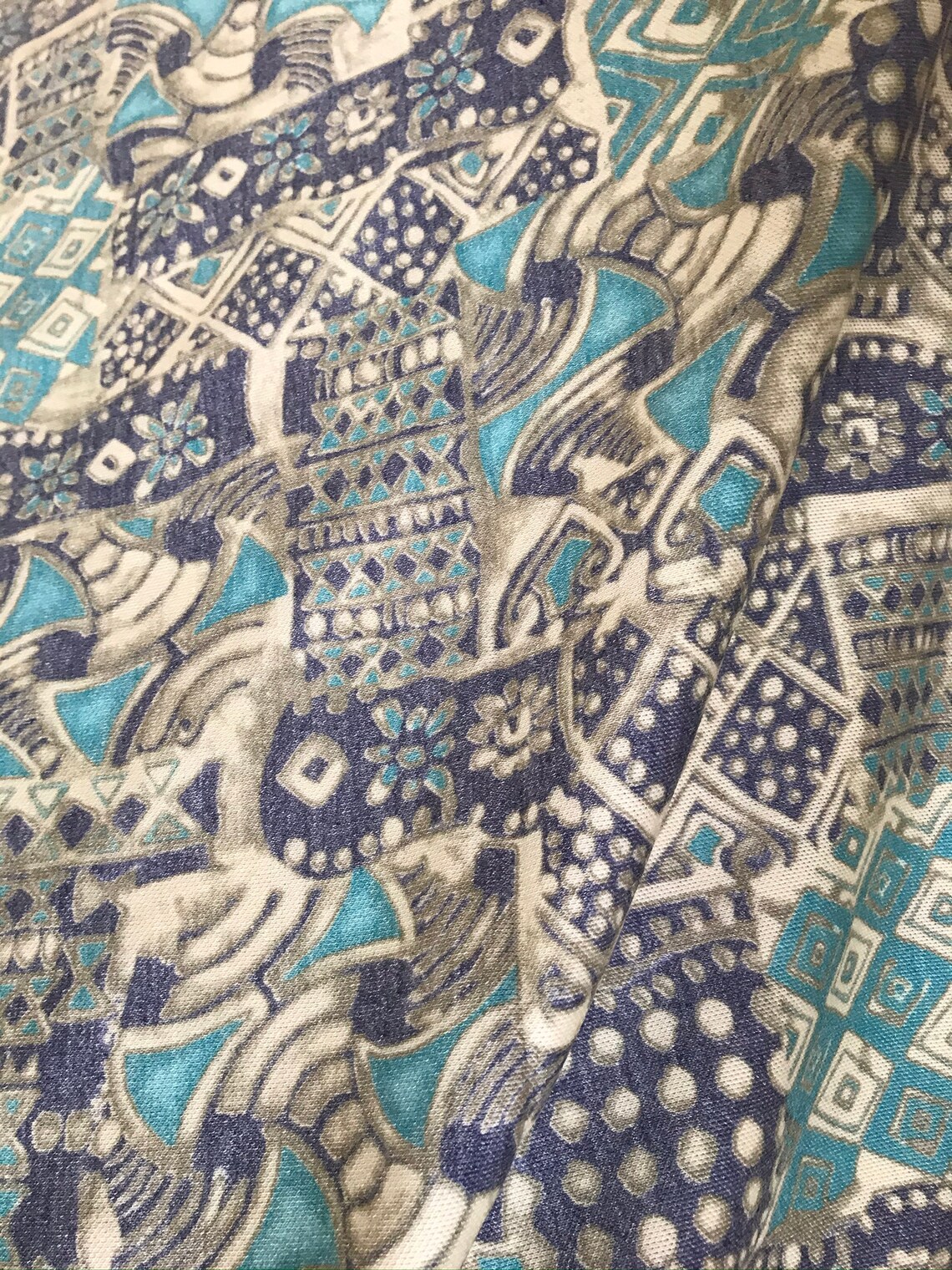 Vintage Viscose Rayon Jersey Knit Fabric in Abstract Etsy