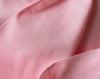 Pale pink cotton fabric with light slub suitable for bedding, blinds, curtains, cushions etc 184cm wide, available per metre