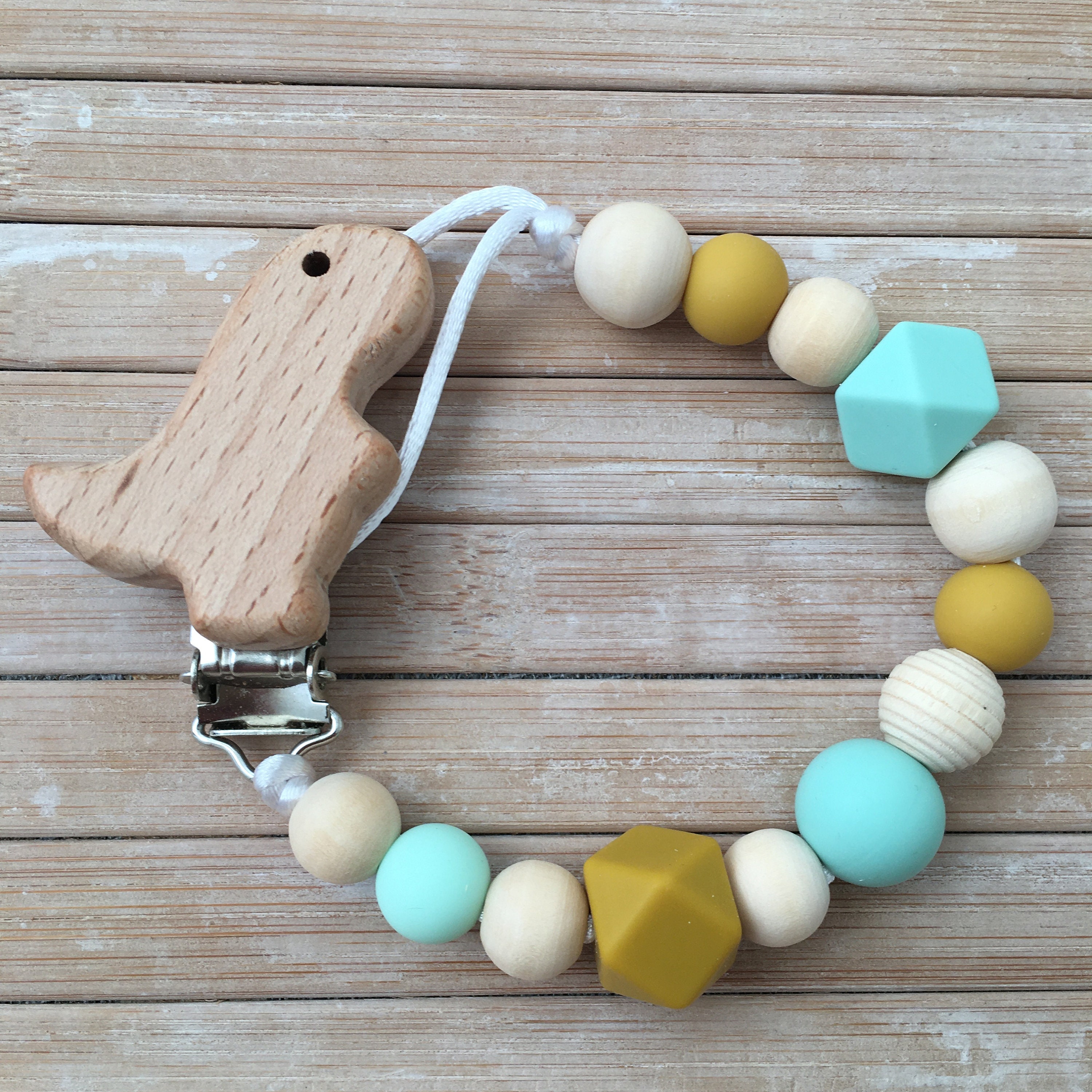 Set 6 Catenelle Portaciuccio Smlpuame - Con Clip, Design Dinosauro, Per Bambini - Foto 7