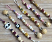 Pinguin, panda, fox, rabbit, lion Silicone Pacifier Clip for baby, Dummy clip with animals, Pacifier chain, Newborn gift, MAM pacifier
