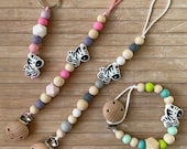 Zebra Silicone Pacifier Clip for baby, Dummy clip with zebra, Pacifier chain, newborn gift