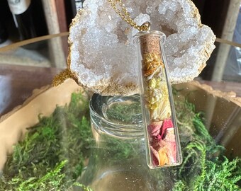 Lesbian Pride Spell Jar Necklace