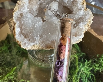 Bisexual Pride Spell Jar Necklace