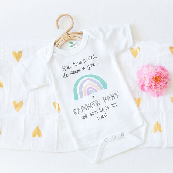 Download Rainbow Baby Onesie ® for Pregnancy Announcement Reveal ...