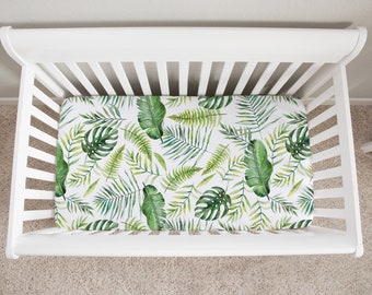 palm leaf crib sheet