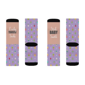 Personalized IVF Transfer Day Socks, ivf, IUI, Lucky Socks, Stick Baby Stick, Transfer Day, Infertility Socks, IVF Gift