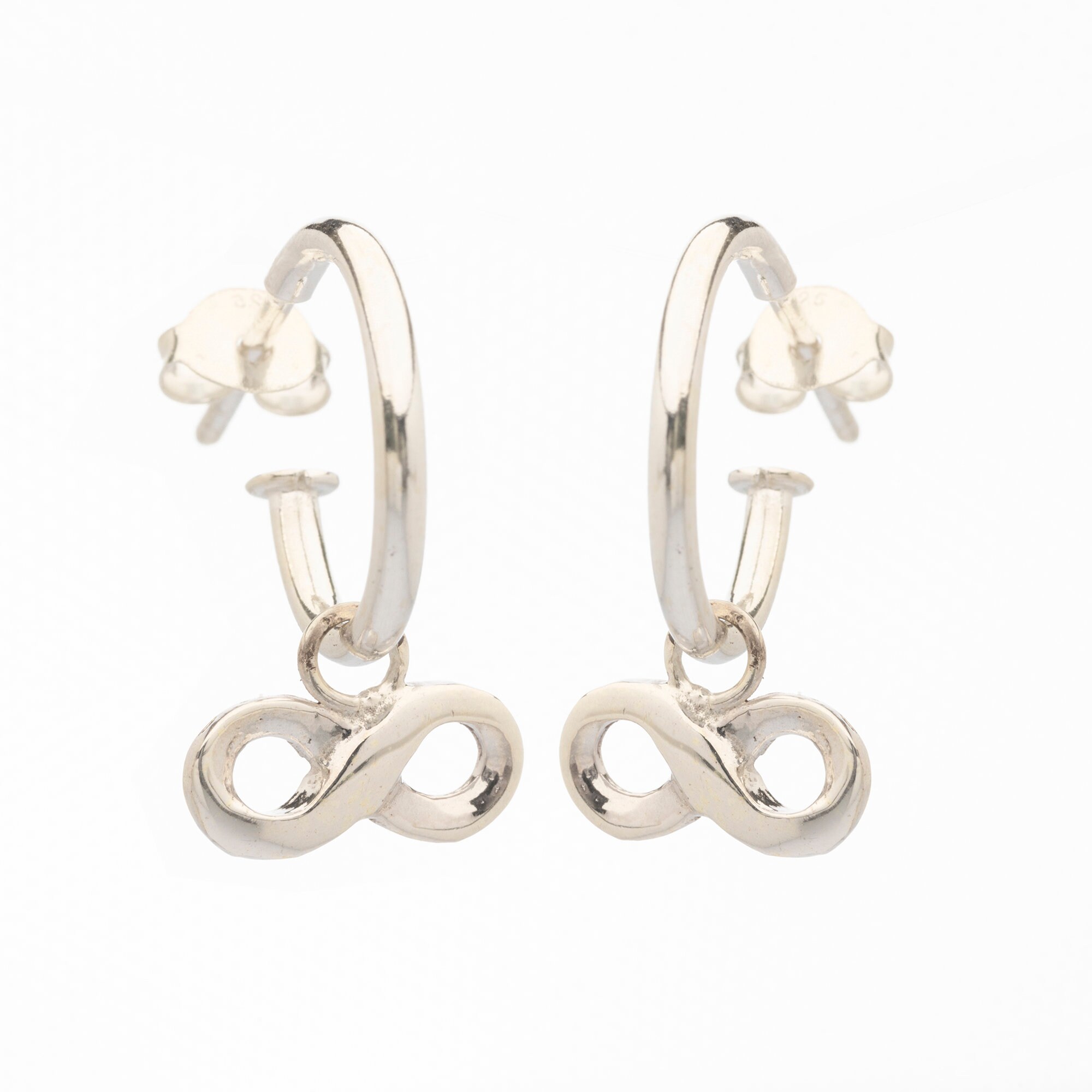 Orecchini a Borchia Infinity in Argento Sterling