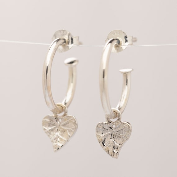 Textured Heart Dangle Earrings Sterling Silver Textured Heart Dangle Earrings Sterling Silver